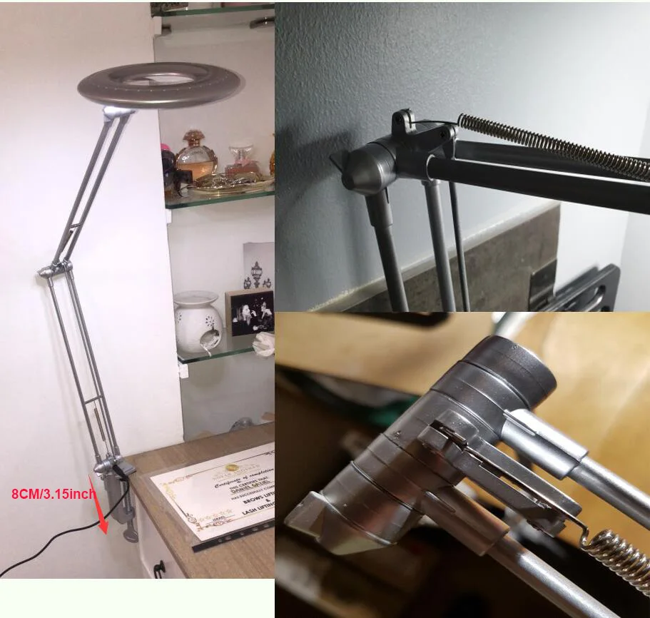 Светодиодная лампа с увеличительным стеклом настольная регулируемым поворотным