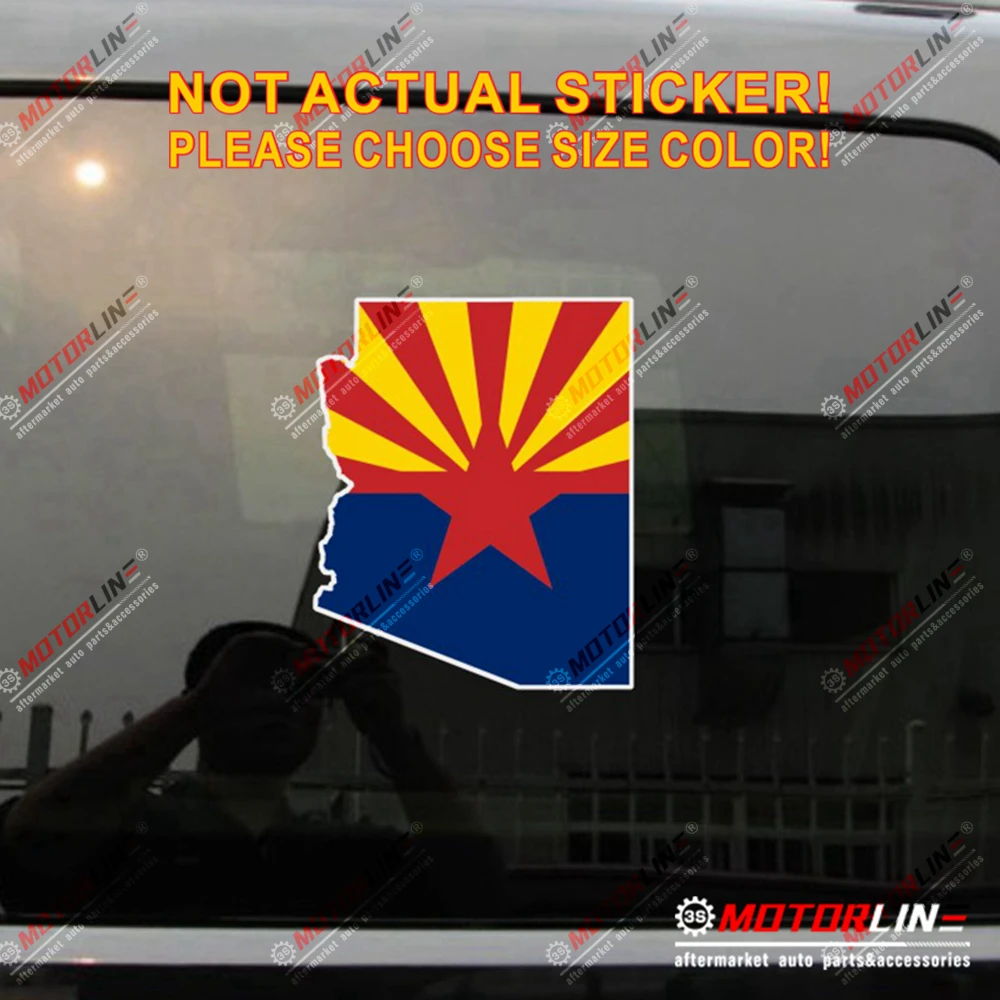 Arizona Flag Map Decal Sticker US State Car Vinyl Reflective Glossy pick size high quality | Автомобили и мотоциклы