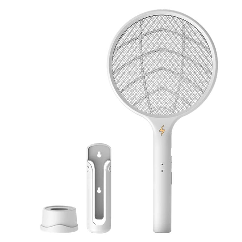 

Indoor & Outdoor Electric Fly Swatter, Rechargeable Mosquito Killer Racket for Home, Bedroom, Kitchen, Office