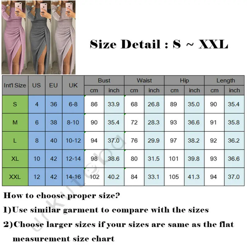 

Women Sexy Flare Bell Sleeve Off Shoulder Floral Print Lace Solid Slit Formal Evening Party Bodycon Maxi Long Dress