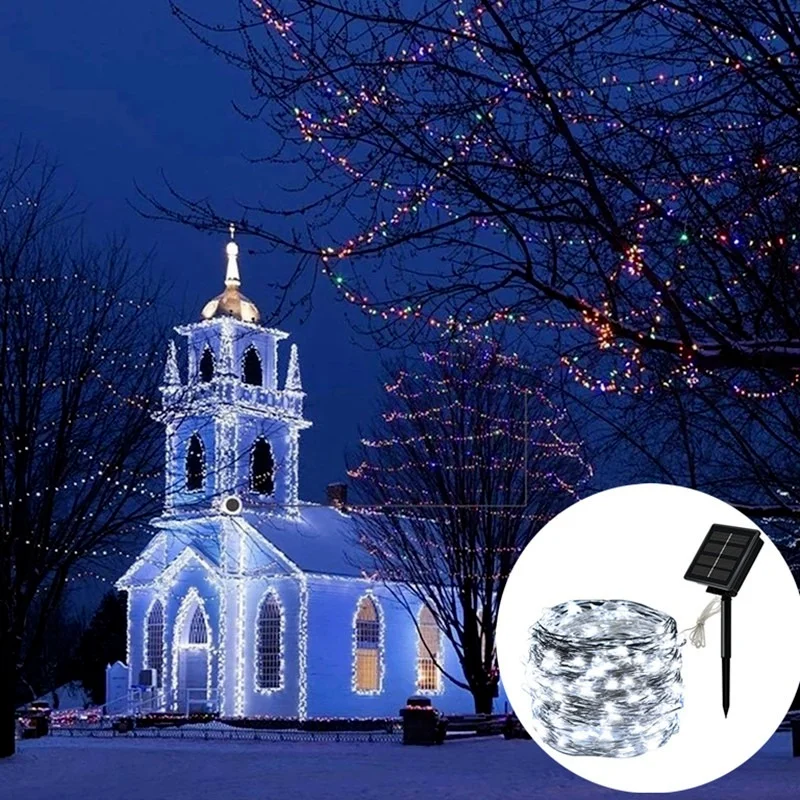 Гирлянда садовая на солнечной батарее водонепроницаемое садовое украшение для