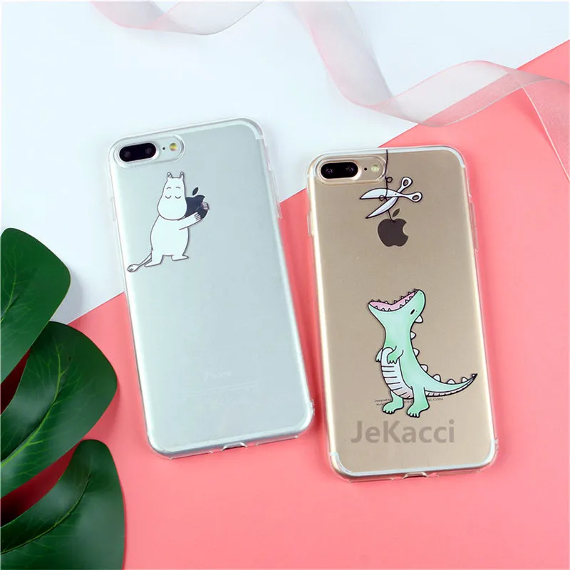 Милый мультяшный чехол для телефона для iPhone 11 Pro Max 6 6s 7 8 plus X Xr Xs Max 5S se силиконовый мягкий ТПУ чехол s для iPhone 7 забавные чехлы