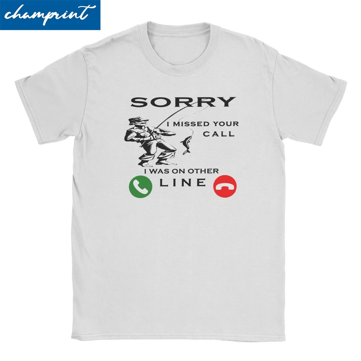 

Извините, я пропустил ваш звонок, я была на другой линии, футболки для мужчин и женщин, Мужская футболка, рыбалка, подарки, футболки, топы на д...