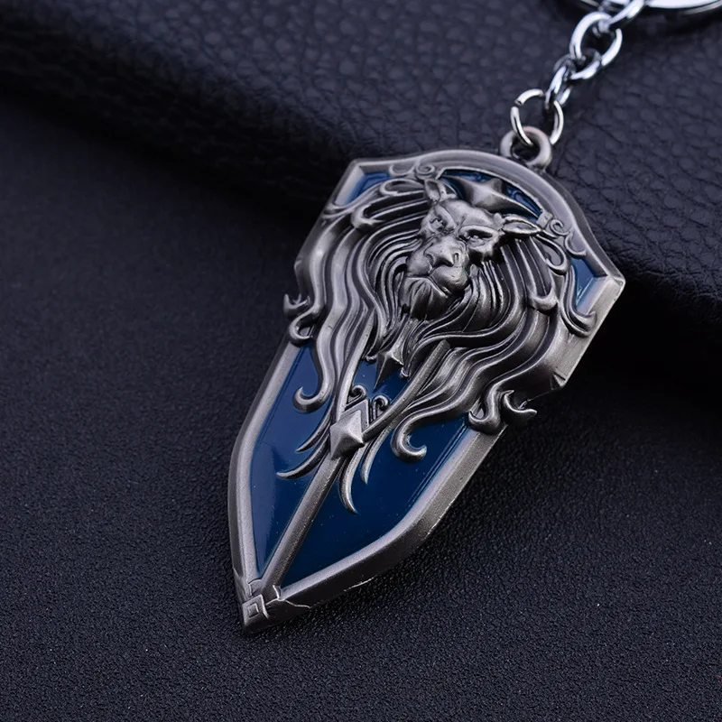 WOW Game World of Warcraft брелок со львом античный серебряный кулон в виде головы короля