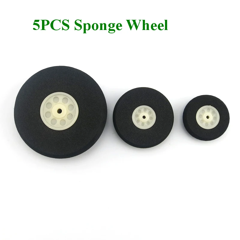 

5PCS 20mm 25mm 30mm 40mm 45mm 50mm 55mm Sponge Wheel for RC Airplane Fixed-Wing Drones DIY Parts