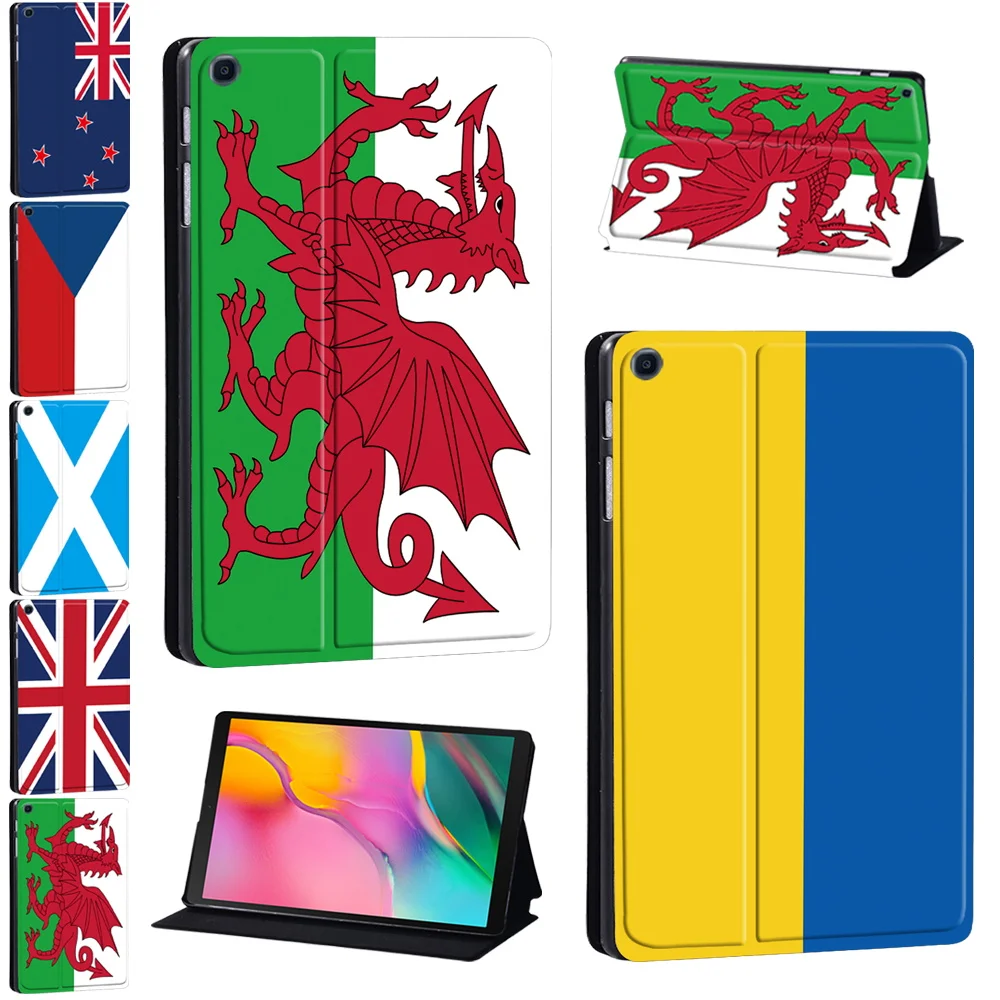 

Tablet Case for Samsung Galaxy Tab A 8.0"/9.7"/10.1"/10.5"/Tab E 9.6"/Tab S5e 10.5"/S6 Lite 10.4" National Flag Pattern Series