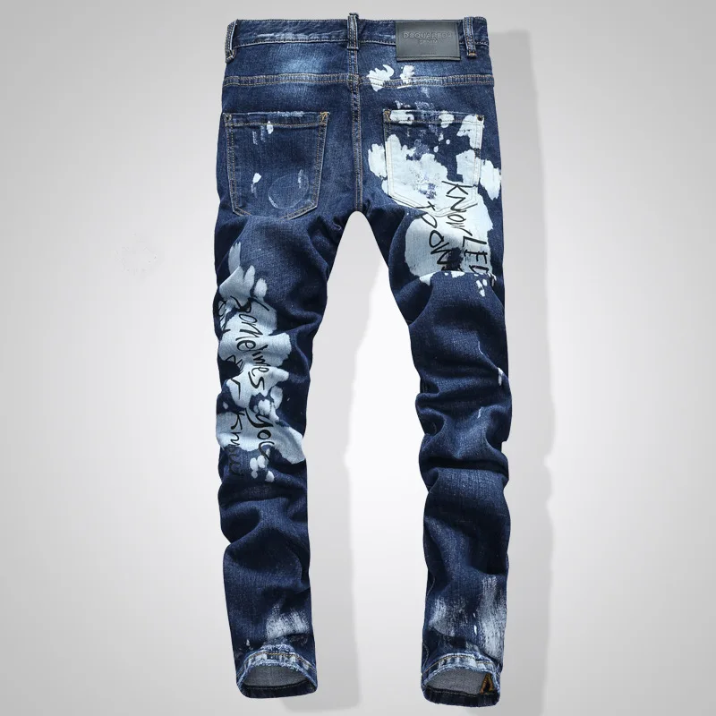 

Autumn and winter new style spray low small foot and fashion jeans,