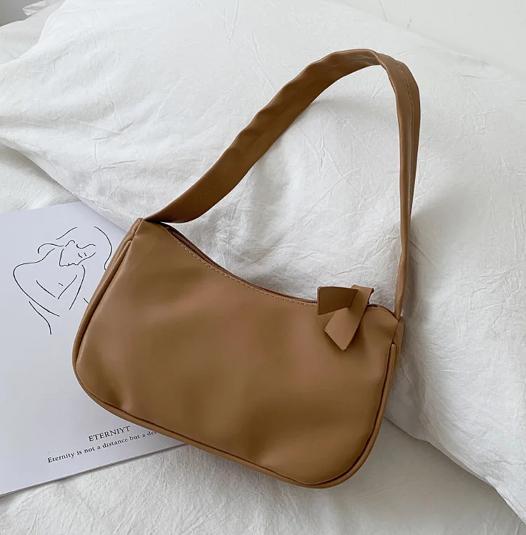 

Сумки-тоуты в стиле ретро для женщин, модная мягкая кожаная сумка, женские маленькие сумки для подмышек, Женская Повседневная мини-сумка чер...