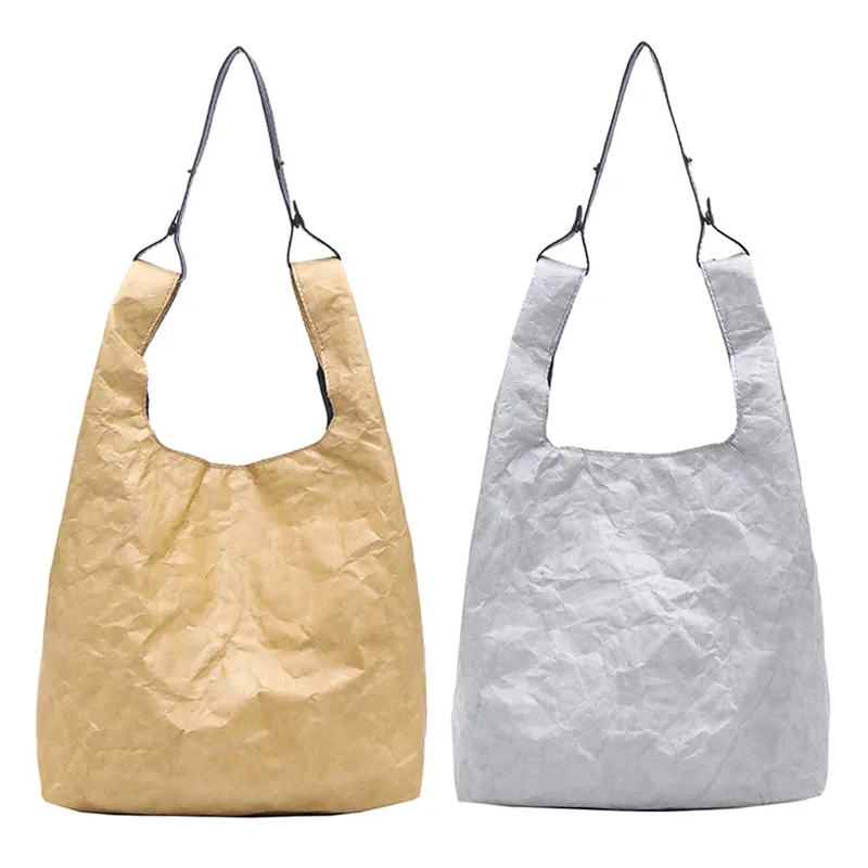 2 шт бумажная сумка тоут женская мешок из крафт бумаги ретро винтажный стиль