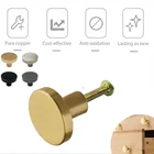 Латунная ручка для мебели, для ящиков, шкафов, ручки для дверей, для книжного шкафа, комода, одно отверстие