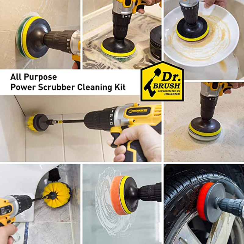 3 37 шт./компл. Набор насадок для дрели чистящая щетка душевой плитки и решетки