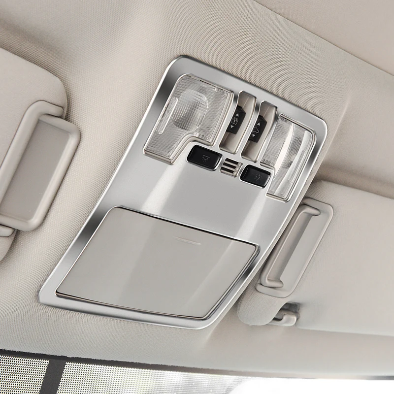 

lsrtw2017 abs car reading light frame chrome trims for toyota highlander 2013 2014 2015 2016 2017 2018 2019 kluger accessories