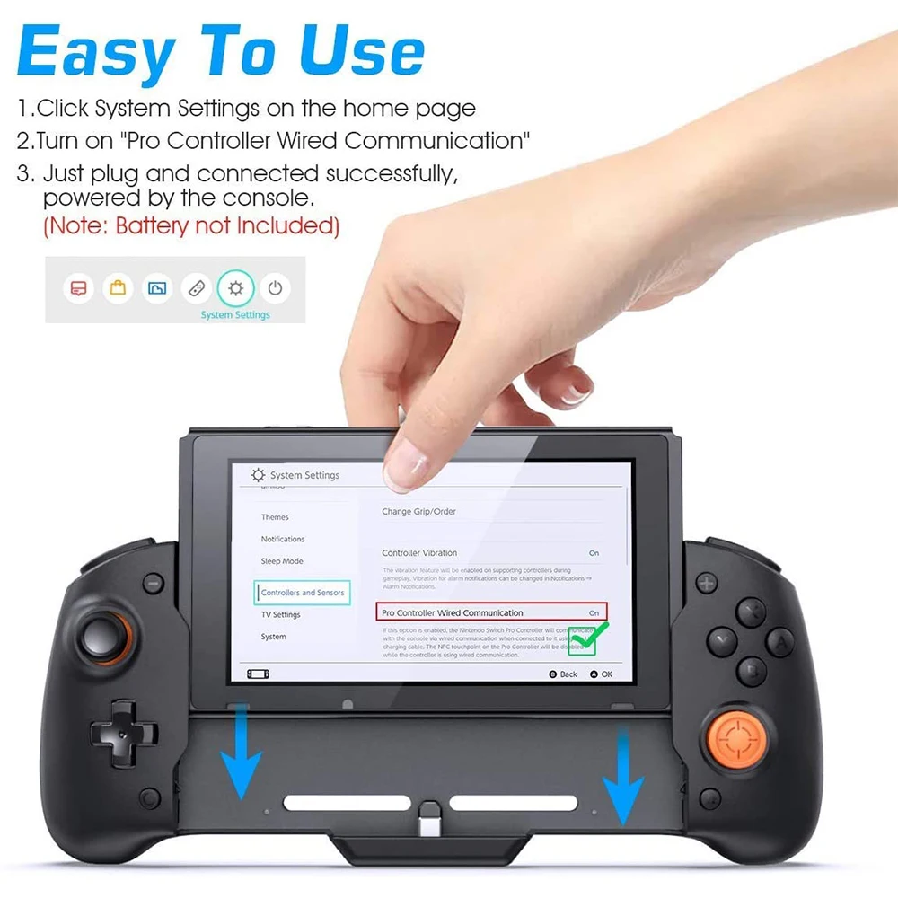 Ручной контроллер для Nintendo Switch приставка джойстика двойной мотор вибрация
