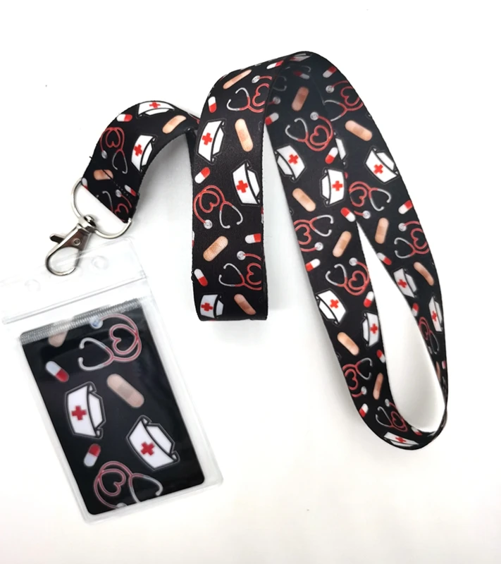 Новинка 10 комплектов с принтом медсестры карты ремешок брелки R9|Брелоки| |