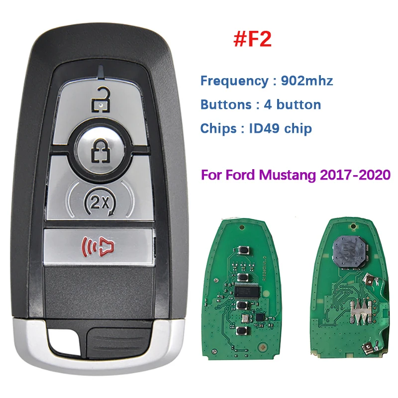 

Умный дистанционный ключ для Ford Mondeo Fusion, Mustang, Cobra, Raptor, Lincoln, FCC: Φ 315/434/868/902MHz, без ключа