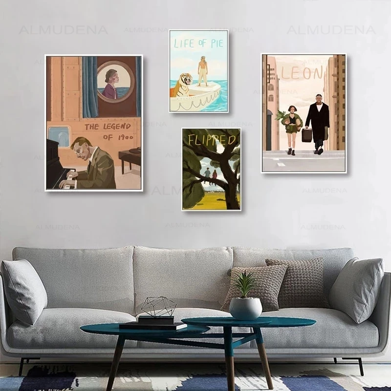 

Leon Classic Movie Poster Classic Canvas Painting Abstract Art Canvas Painting Modern Living Room Home Decoration Painting