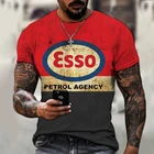 Летняя мужская Повседневная дышащая футболка с коротким рукавом и 3d-цифровым принтом