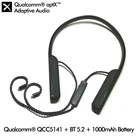Чип QCC5141, настоящий беспроводной Bluetooth 5,2 1000 мАч, большой аккумулятор, шейный кабель для наушников MMCX QDC, 2 контакта, Поддержка APTX, адаптивный AAC