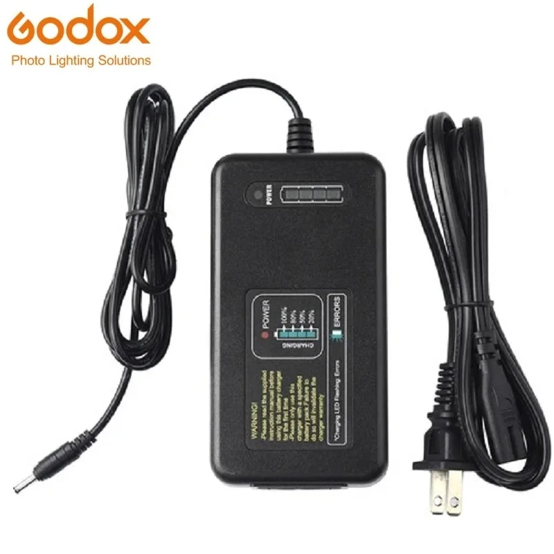 Godox C26 Battery Charger with Power Converter Compatible with WB26 Li-Ion Battery Pack for AD600Pro Speedlite Flash100 ~ 240V