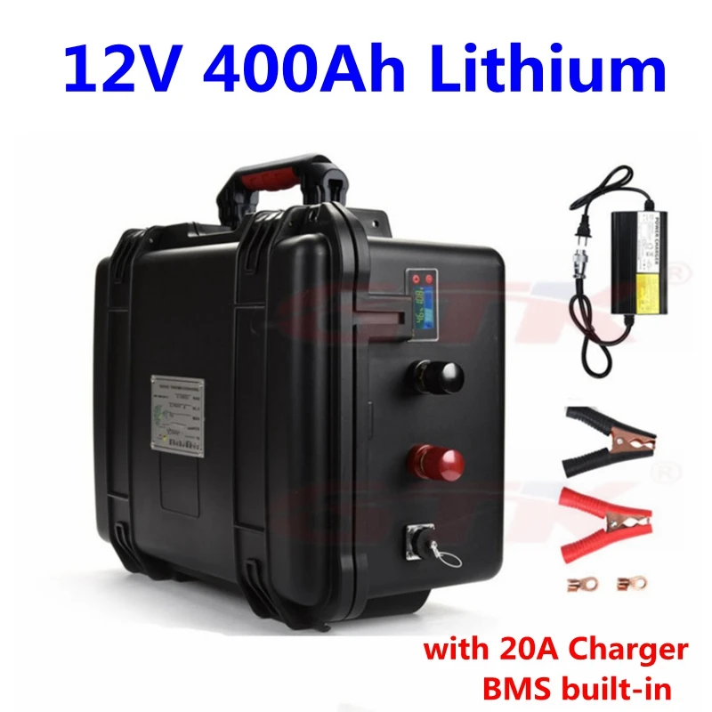 Перезаряжаемый литий ионный аккумулятор 12 В 400 ач с системой управления яркостью