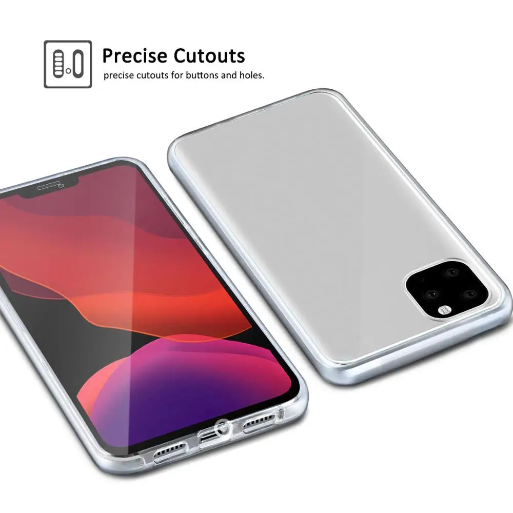 Чехол с полным покрытием 360 градусов для iPhone 13 12 11 Pro Max 8 7 6 Plus 5 двухсторонний