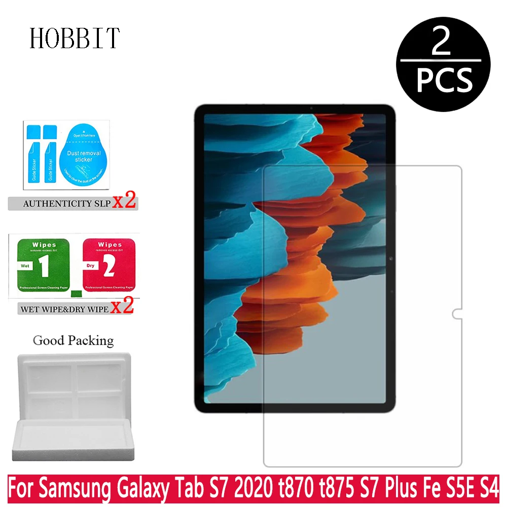 

2PCS Glass Protector For Samsung Galaxy Tab S7 2020 T870 T875 Screen Protective Film For Samsung Galaxy Tab S7 Plus Fe S5E S4