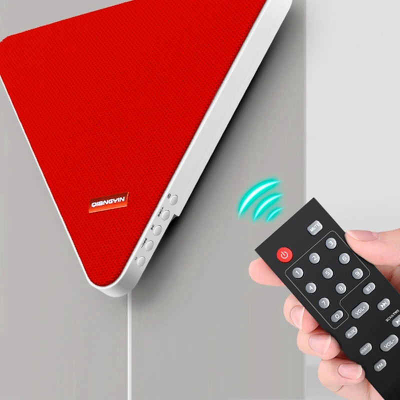 

Mount Bluetooth Speaker RGB Flush Music Stereo Speaker Remote Control Waterproof AUX FM Bluetooth Sync Speaker Red