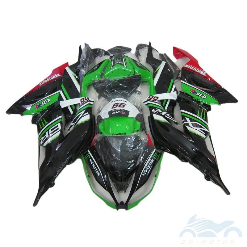 

Сменные Обтекатели для мотоциклов Kawasaki ZX6R 2013-2015, черные, зеленые, серебряные Обтекатели ZX6R 13 14 15 BN57