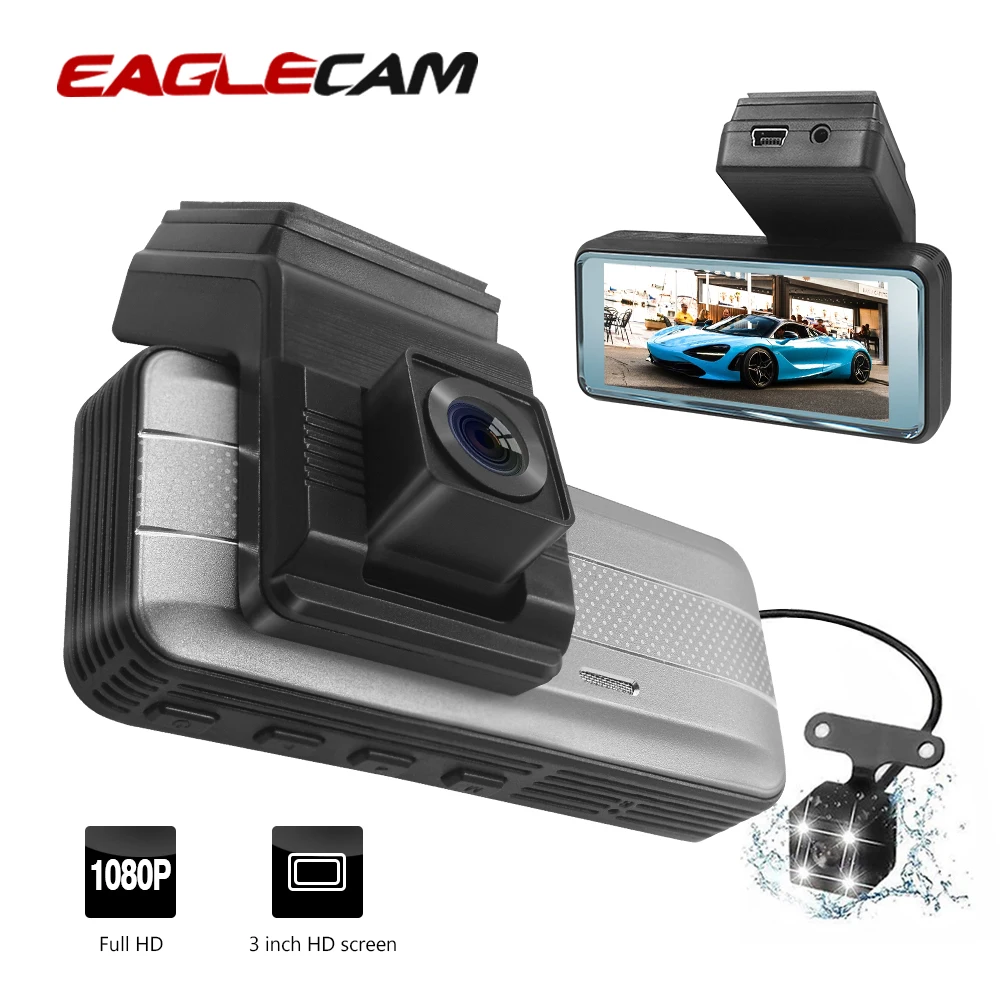 

Car DVR Dash Camera Rear View Video Recorder 3" 1080P HD WDR Loop Recording G-sensor Night Vision 170° Wide Angle Dash Cam