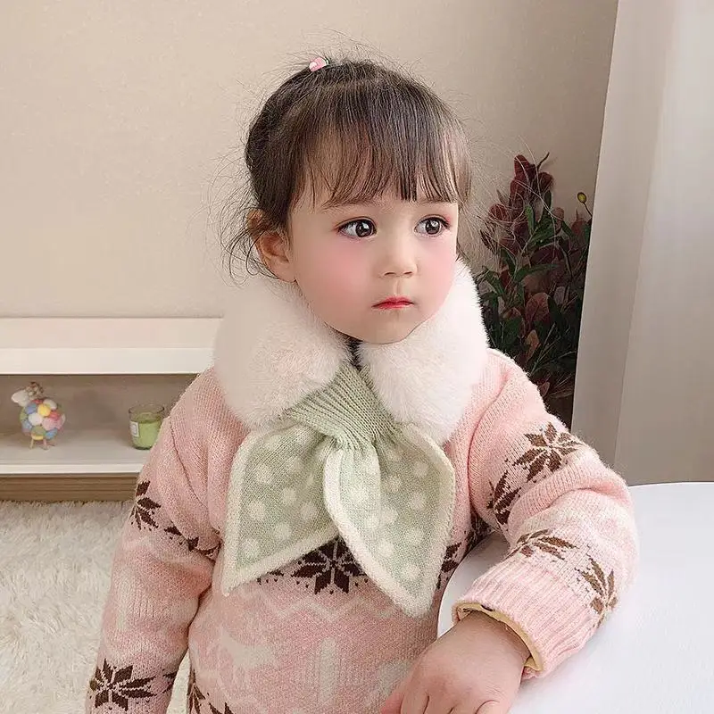

Soft Plush Parent-child Scarf Winter Thicken Warm Children's Scarf Autumn Outdoor Warm Baby Girl Kids Women Scarf