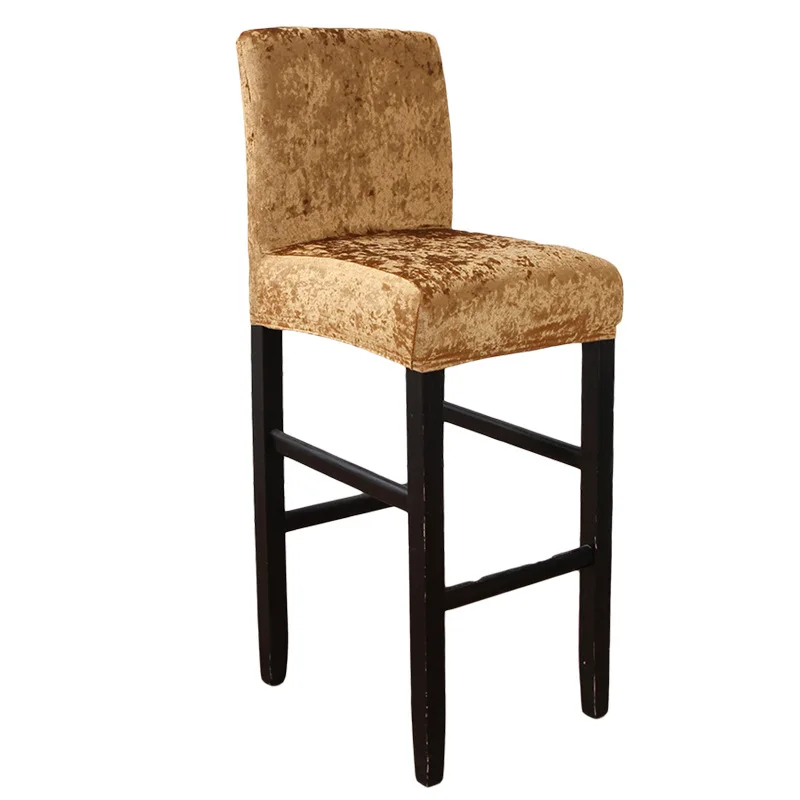 

Velvet Fabric Short Back Small Size Chair Cover Washable Elastic Seat Covers Slipcovers For Banquet Hotel