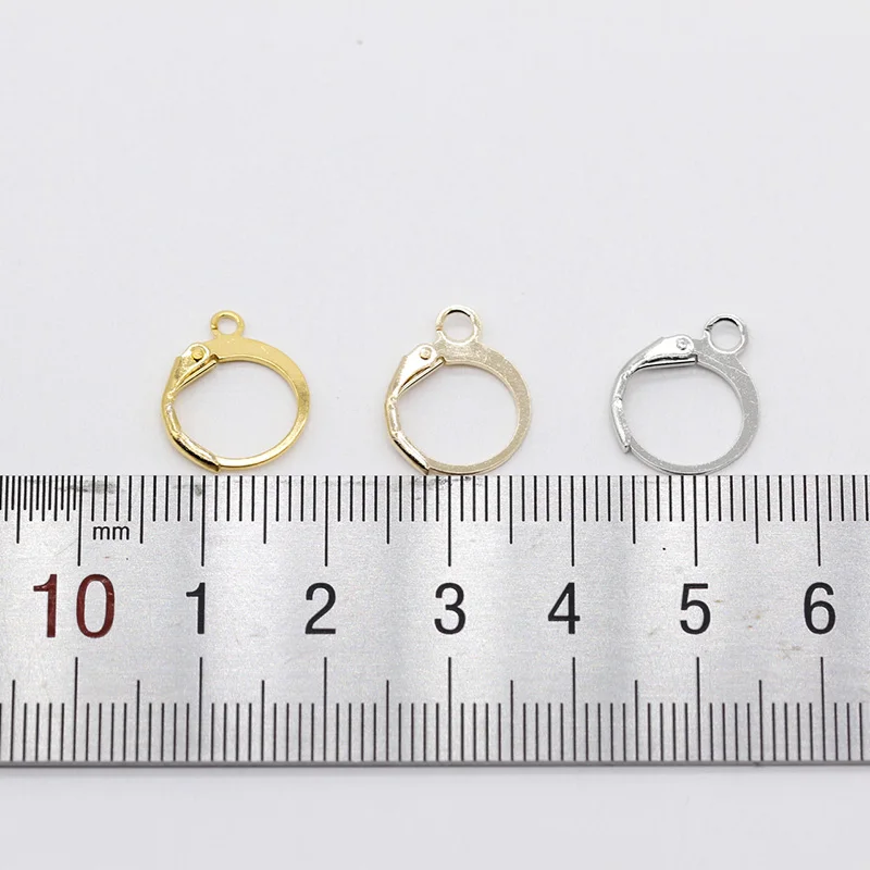 20p 12 мм круглые золотые серебряные медные поделки из бисера серьги крючки
