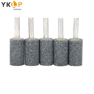 Цилиндрическая полировальная головка 6 мм, керамическая Шлифовальная головка, дрель, вращающиеся инструменты для металла, дерева, 1 шт., коричневый корунд