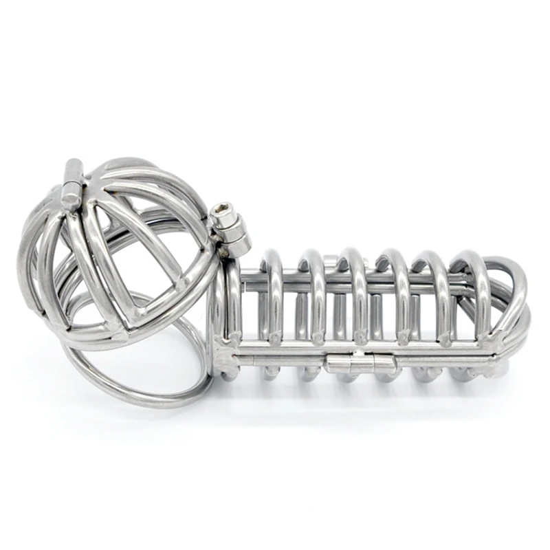 Мужской Пояс верности из нержавеющей стали клетка для пениса замок Кольца рукав