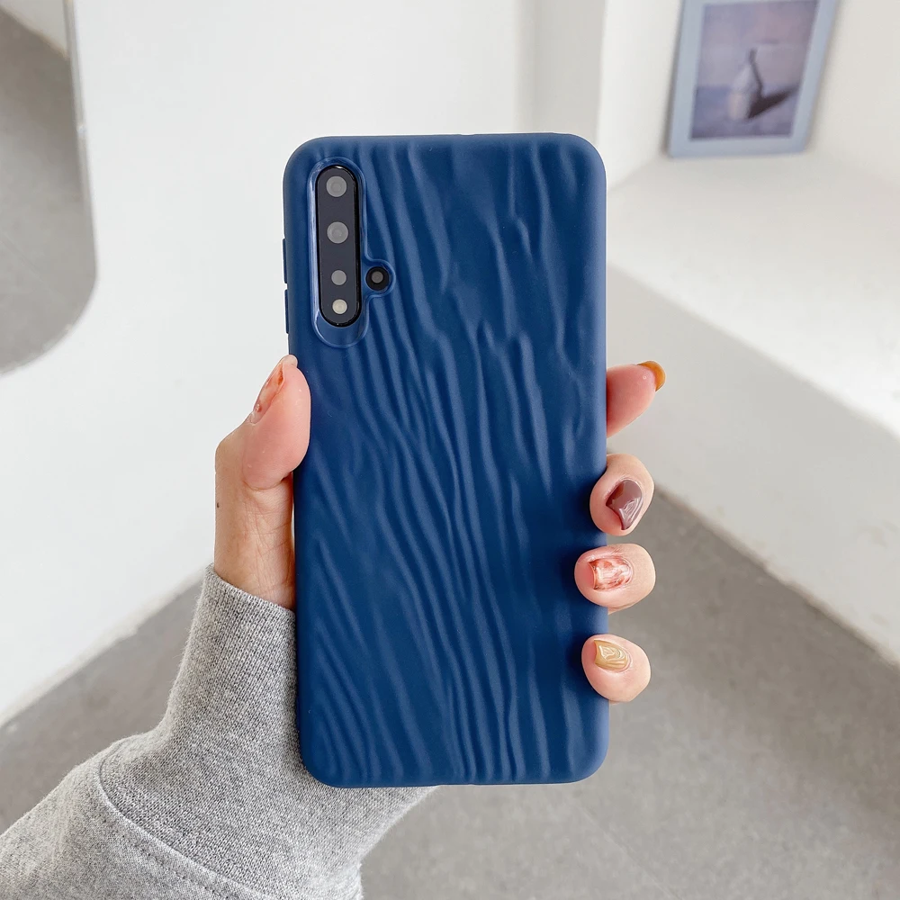 Модный простой однотонный Мягкий силиконовый чехол с рисунком зыбучего песка