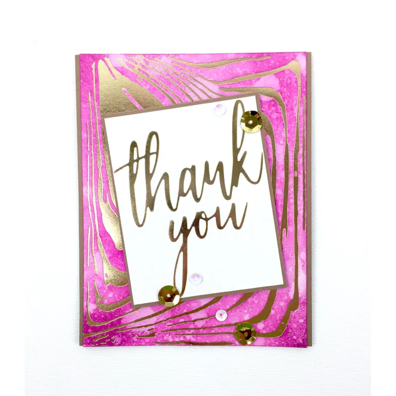 Спасибо фразы Горячая Фольга пластина + высечки набор сделай сам для Скрапбукинг