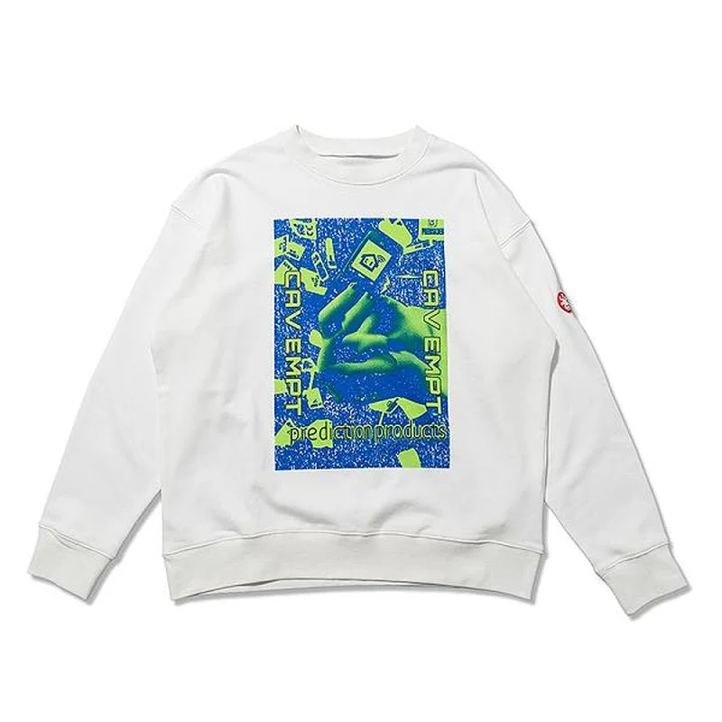 

22SS Mobile Phone Pattern Printing Pure Cotton EU Size Cavempt Hoodies Men Women Fashion Loose Fit Autumn Winter Haikyuu
