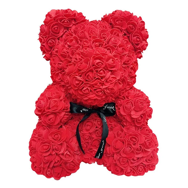 DIY розы 23/37 см плюшевый Роза Медведь Heart/кролик формы для подарки ко дню Святого