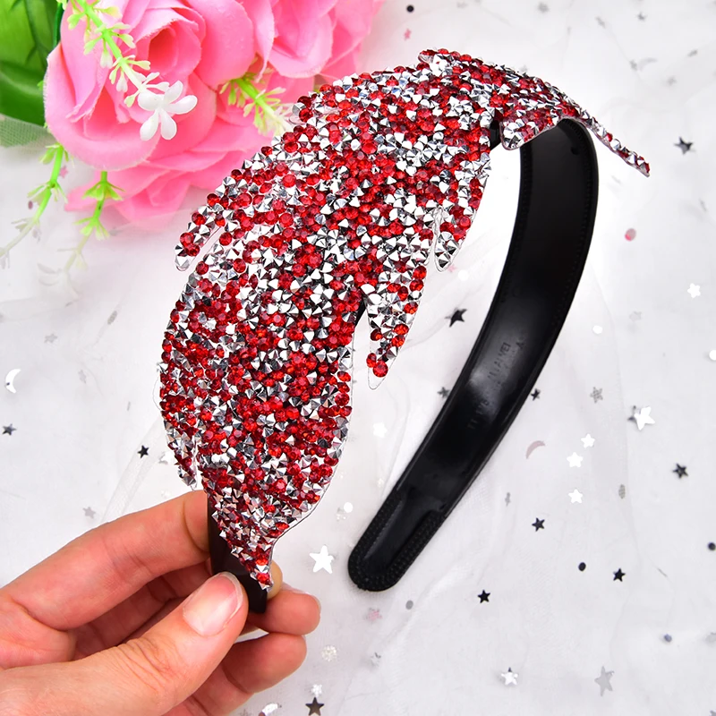 Новый дизайн вышитые нашивки стразы в форме листьев и перьев Приклеивание утюгом