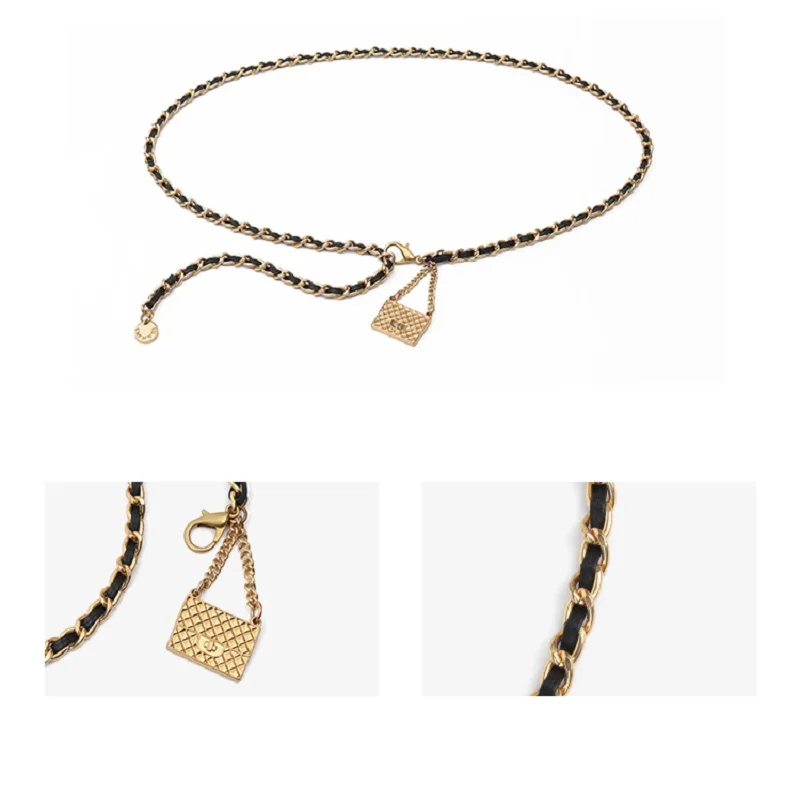 

Luxury Brand Designer 2021 Waist Chain Cinturon for Women's Dress Jeans Trousers Belt Without Buckle Harness Fashion Accessories