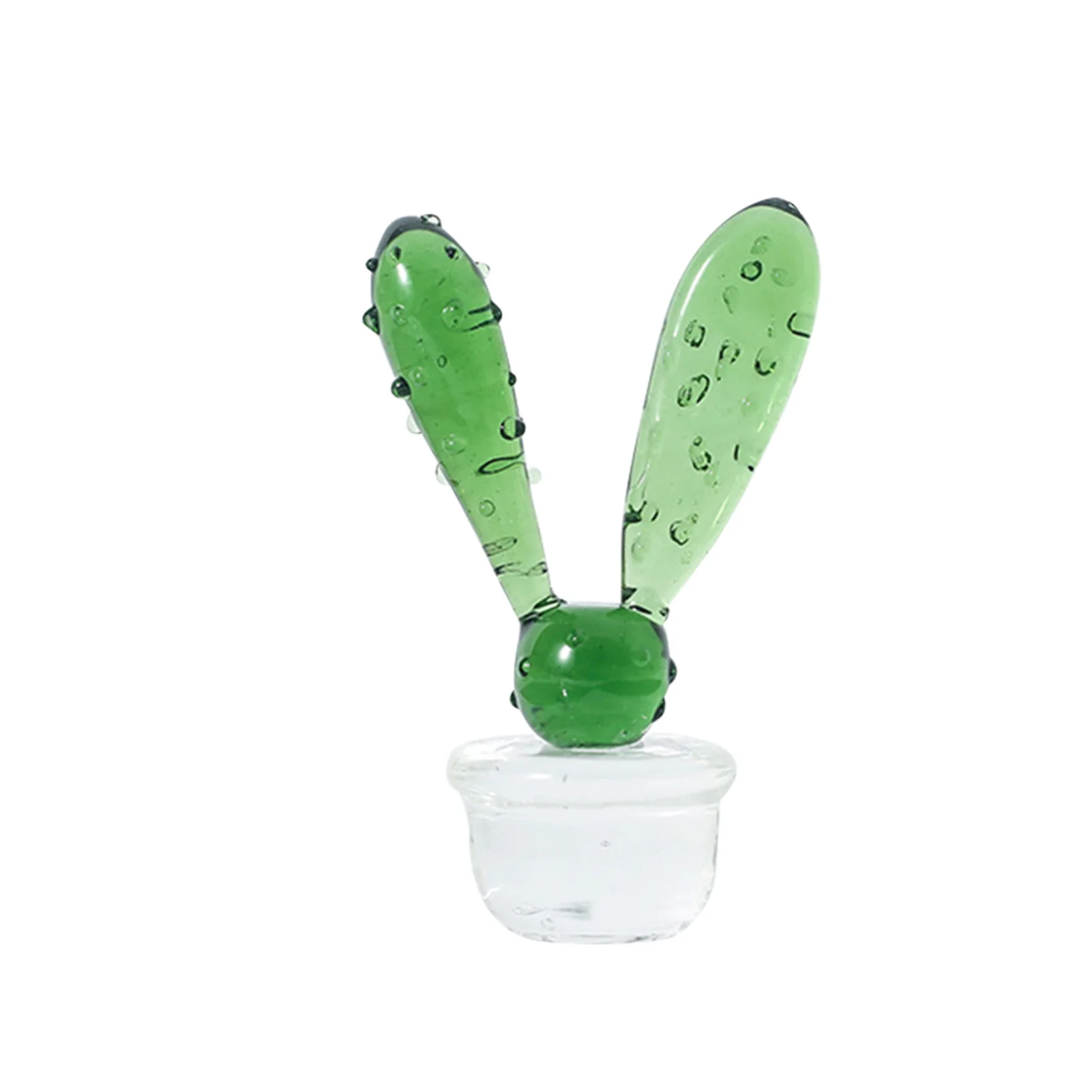 Стеклянная фигурка из декоративный кактус суккулентов искусство украшение для