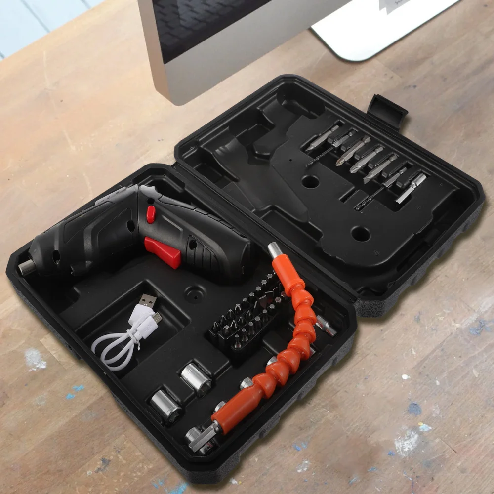 

1 Set USB Charging Drill Screwdriver Bit Kit Electric Screwdriver Set Tool