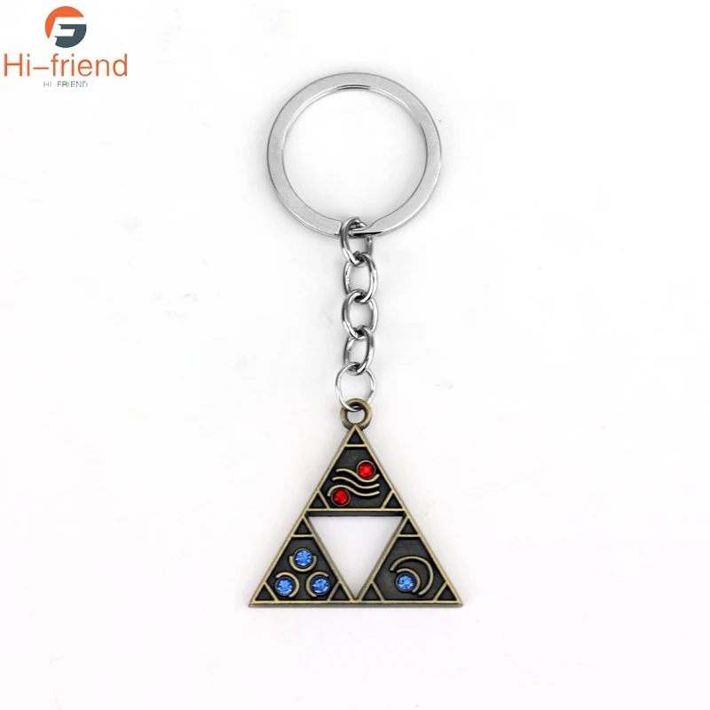 Аниме игра Легенда о Зельде брелок мощность Triforce Логотип Кристалл бисера кулон