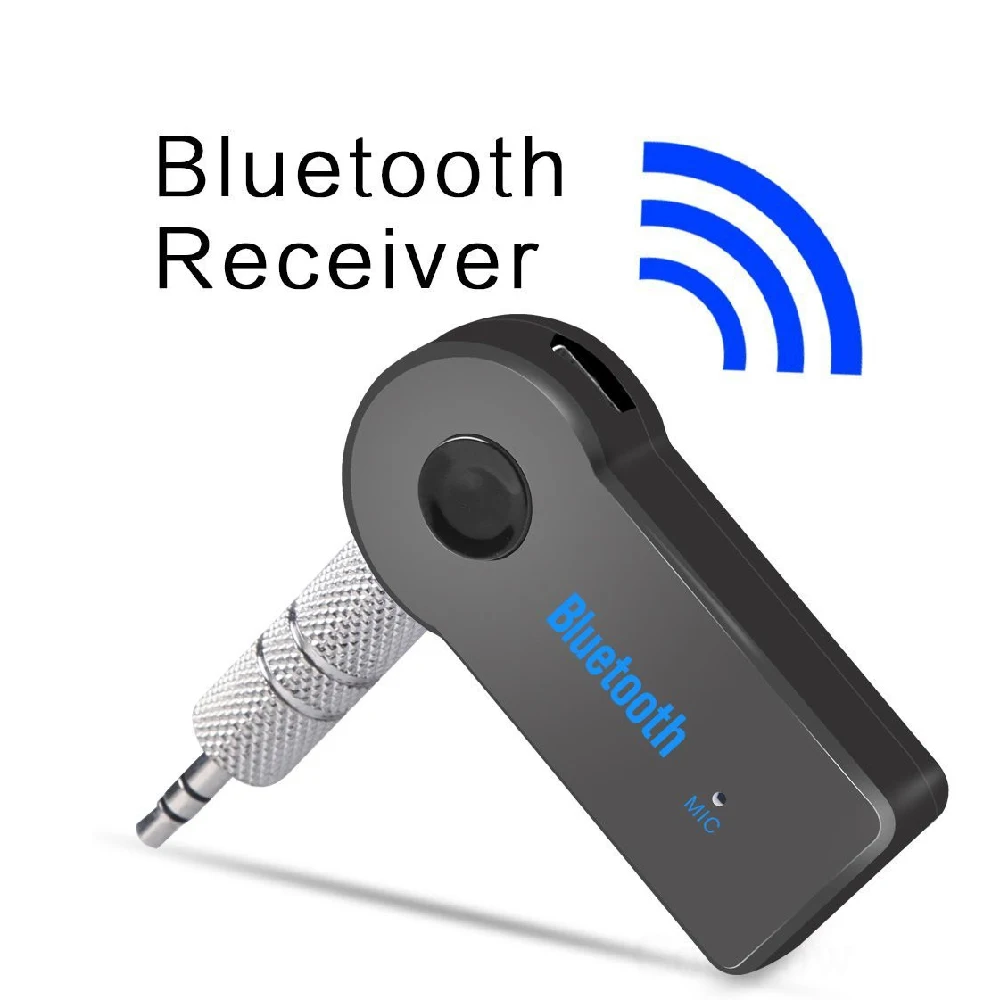 Черный 3,5 мм аудио беспроводной громкой связи Черный Автомобильный bluetooth-адаптер AUX аудио приемник конвертер наушников адаптер автомобильный комплект R107BL - Название цвета: Черный