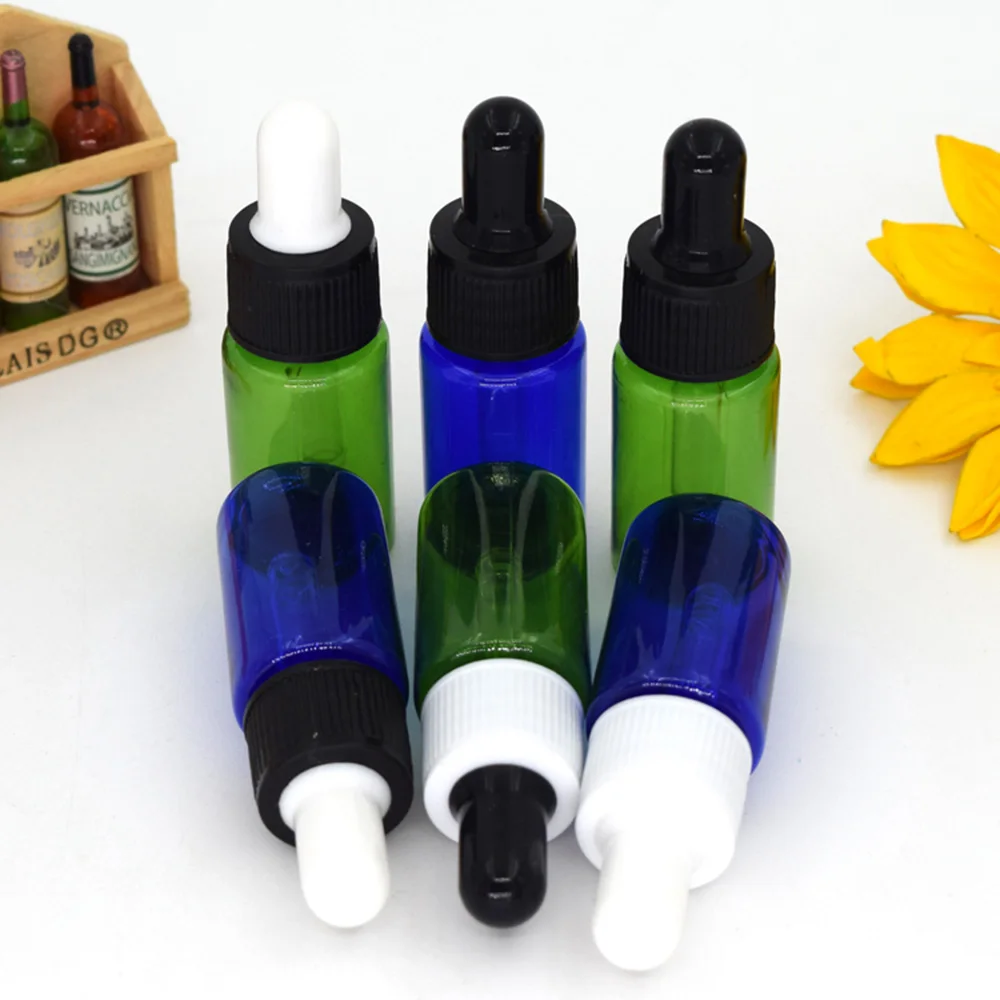 50 шт. Цветной пластиковый флакон-капельница пустой черный белый цвет шеи пипетки