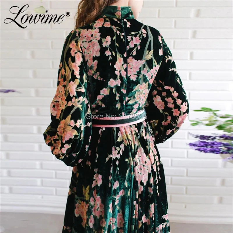 Платье женское вечернее с V-образным вырезом элегантное велюровое платье