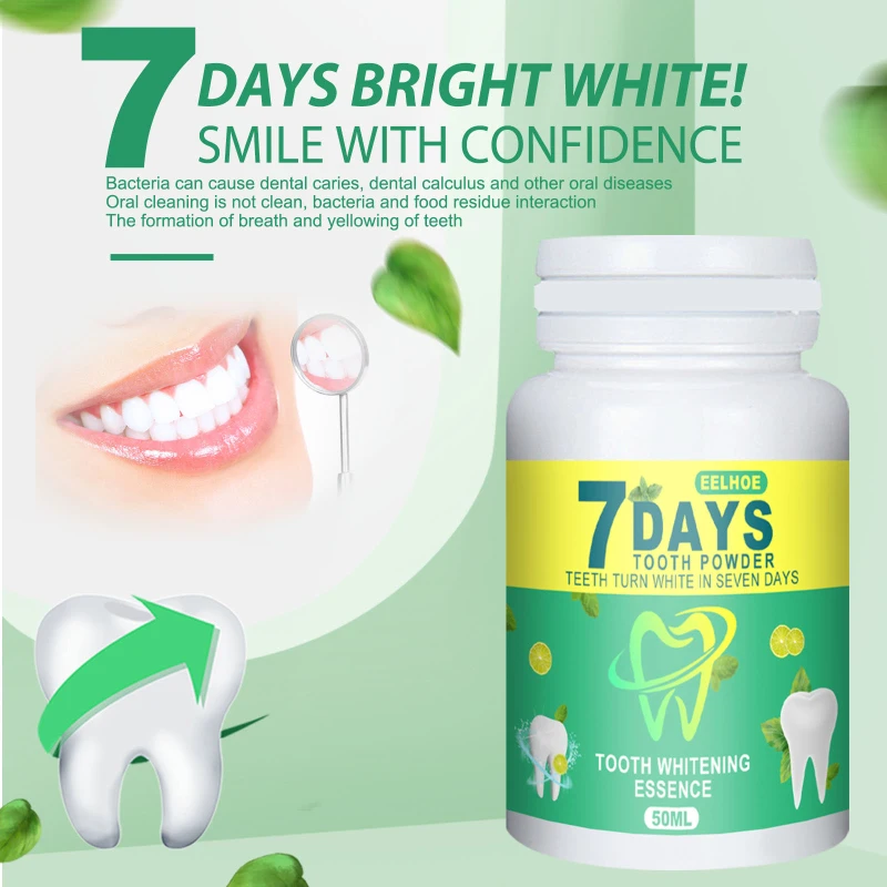 

Teeth Whitening Powder Clean Oral Hygiene Whiten Teeth Remove Plaque Stains Fresh Breath Oral Hygiene Tools 50ml Dropship