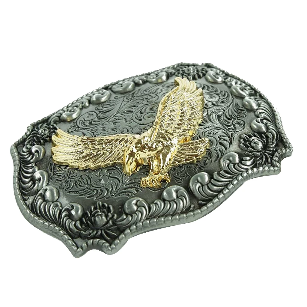 

Antique Embossed Soaring Buckmark Belt Buckle Cowboy Style