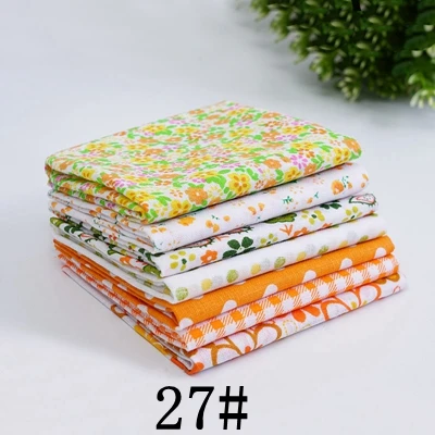 27 7pcs 25X25cm 25x25 см или 10x10 см хлопчатобумажная ткань с принтом для шитья стеганые ткани для лоскутного рукоделия аксессуары ручной работы T7866 - Цвет: 27 7pcs 25X25cm