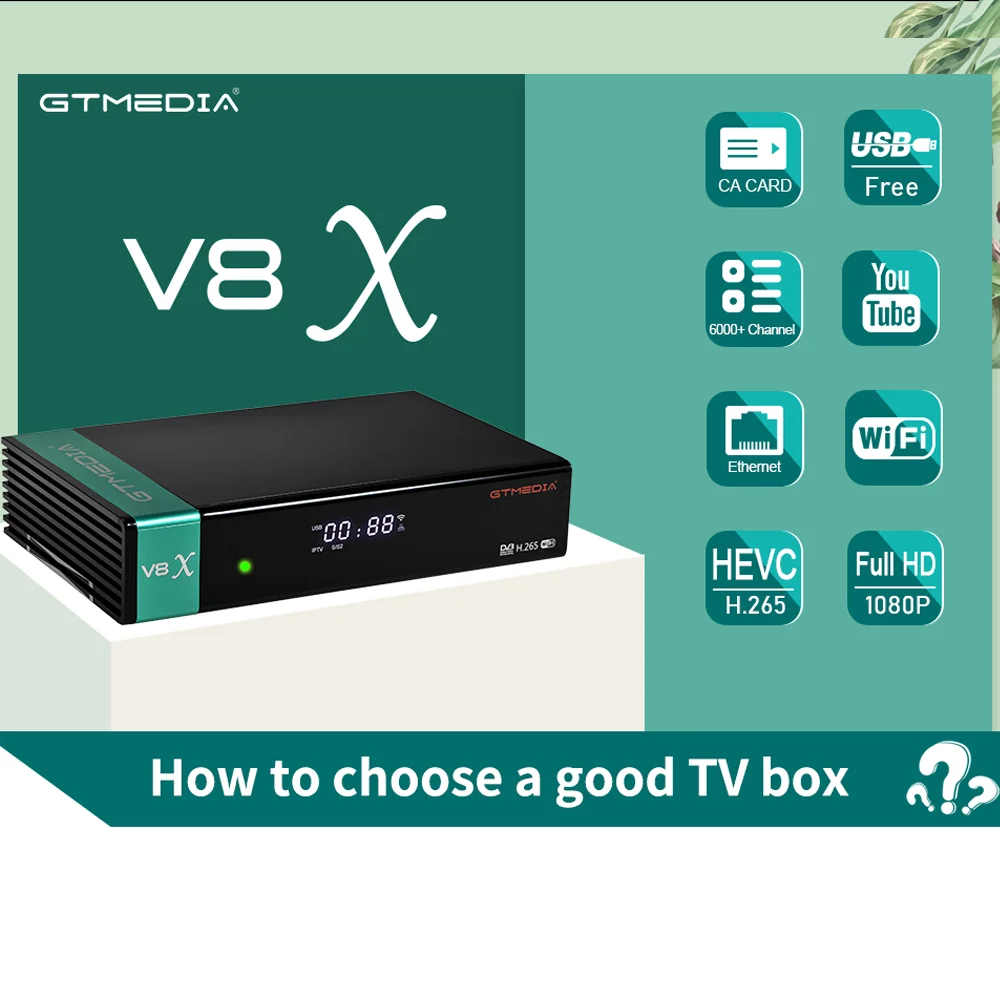 GTMEDIA V8X H.265 DVB-S2 спутниковый ресивер DVB S2 S2X Buildin Wi-Fi CACard Slot TNTsat smart V7 Pro Поддержка usb